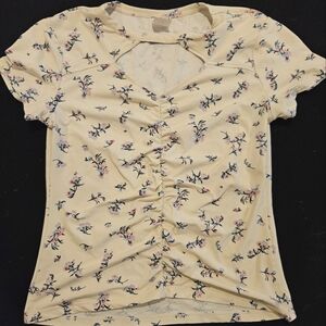 Cream Floral Top